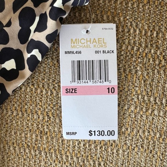 Michael Kors Cheetah Print One Piece Lace-up Swimsuit Size 10 - Picture 8 of 10